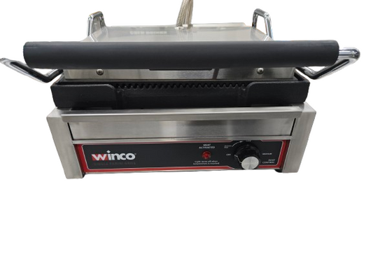 Winco EPG-1C Ribbed Panini Grill