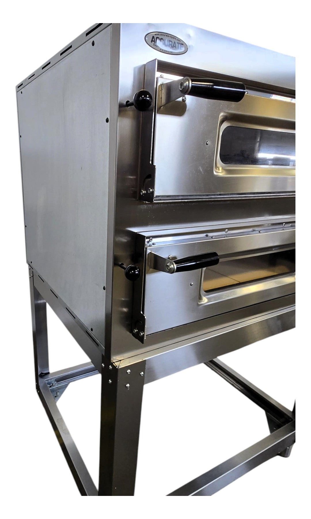 Omcan PE-IT-0038-D Electric Double Deck Pizza Oven with Stand