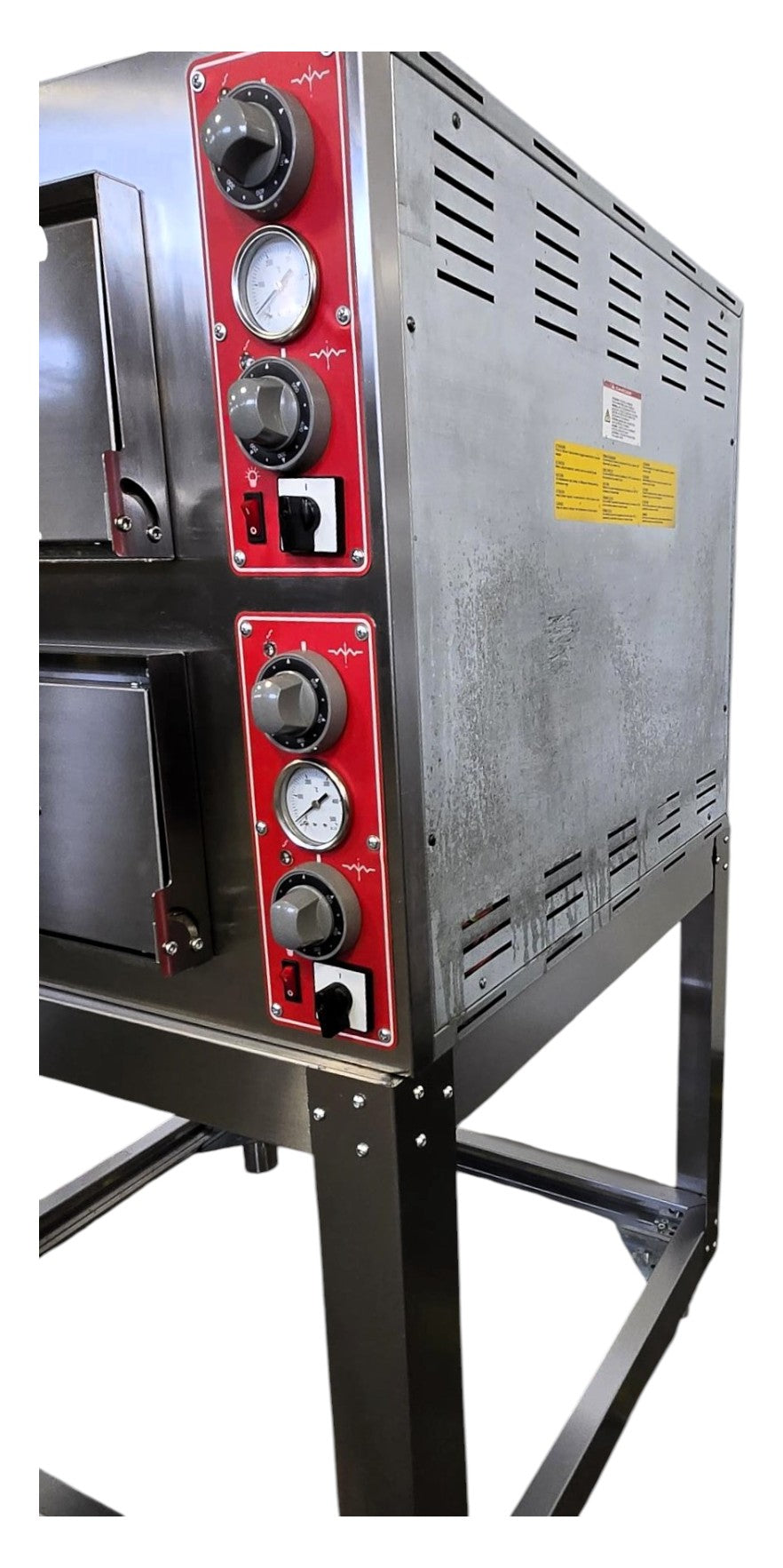 Omcan PE-IT-0038-D Electric Double Deck Pizza Oven with Stand
