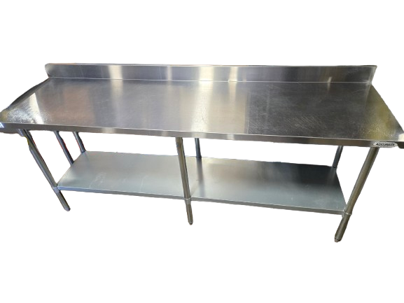 Omcan 44341 24 x 84 All Stainless Steel Table With 4 Backsplash