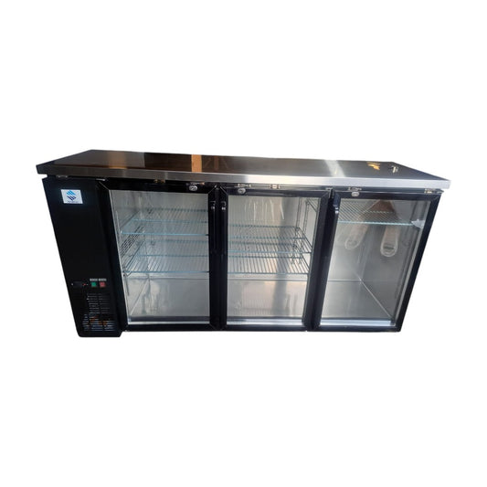 Newtop UBB-24-72G-HC Refrigerated Back Bar Cooler - 3 Door - 72''