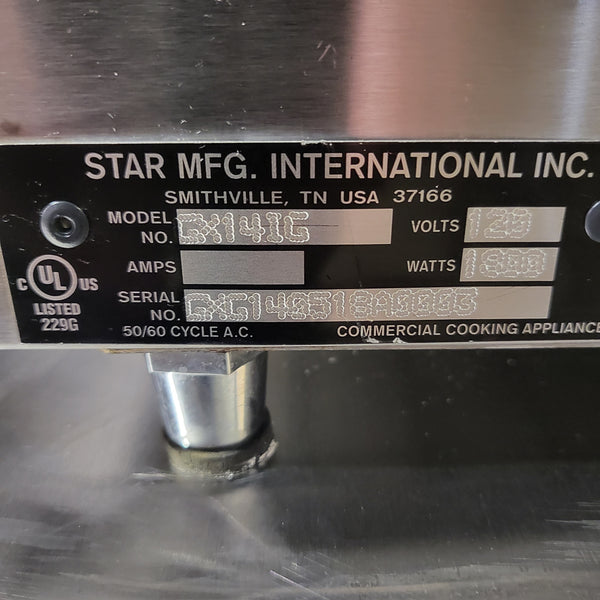 Star GX14IG 15in Single Grooved Sandwich Grill