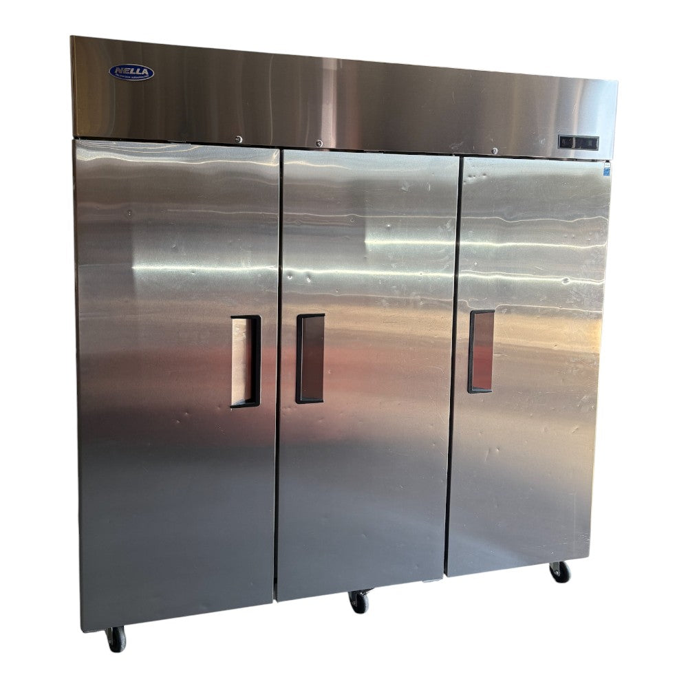 Atosa MBF8006GR Upright Refrigerator - 3 Solid Doors