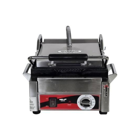 Omcan PG-CN-0515-R Single Panini Grill with Grooved Plates