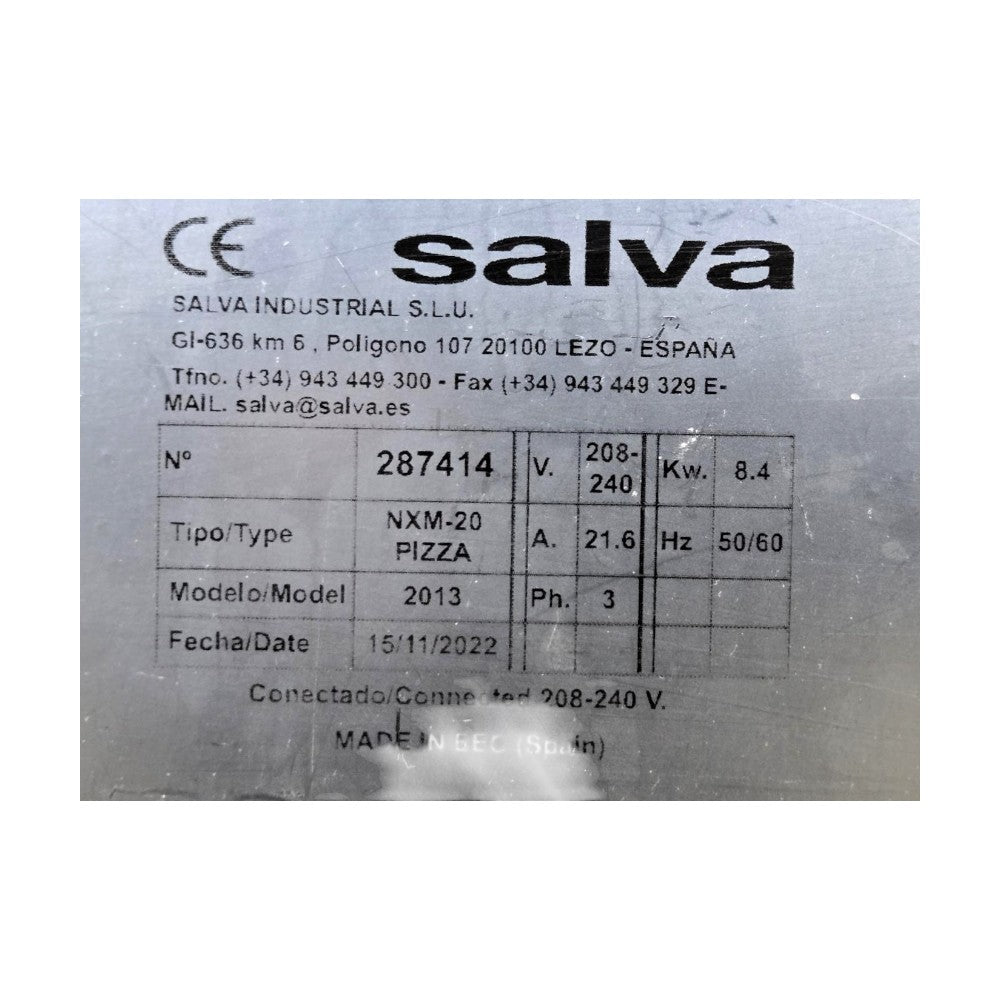 Salva NXM-20 Pizza 2013 Electric Pizza Oven