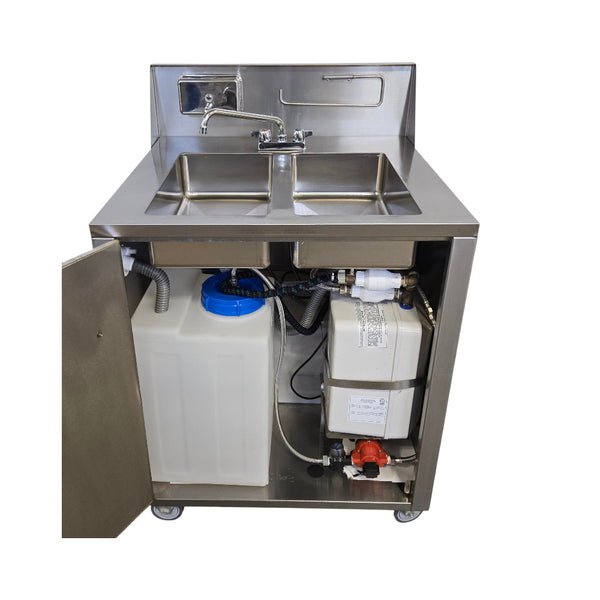 Ancaster KU10-12/AFE-DB101 Double Basin Stainless Steel Portable Sink