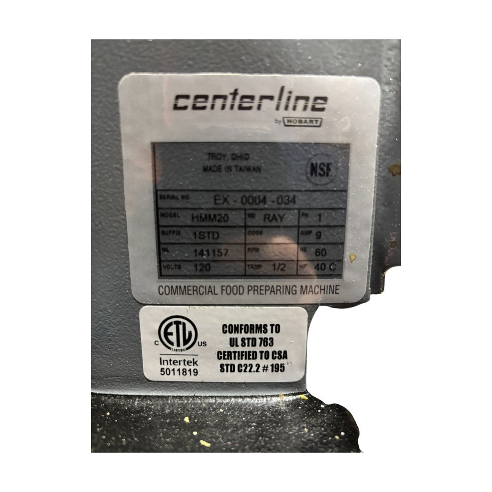 CenterLine HMM20 Planetary Mixer