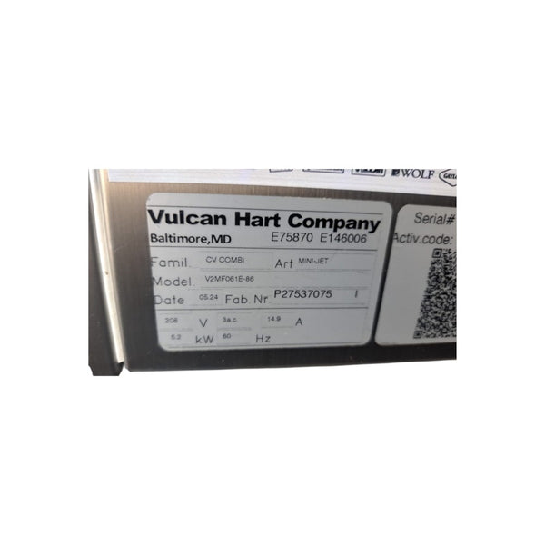 Vulcan V2MF061E-86 Combi Oven - Mini Jet
