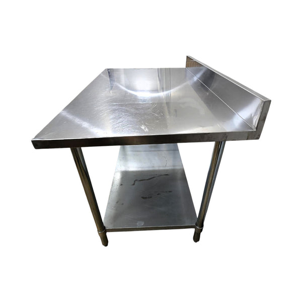 Omcan 22088 - Stainless Steel Work Table - 4 Inch Backsplash - 30 Inch x 48 Inch