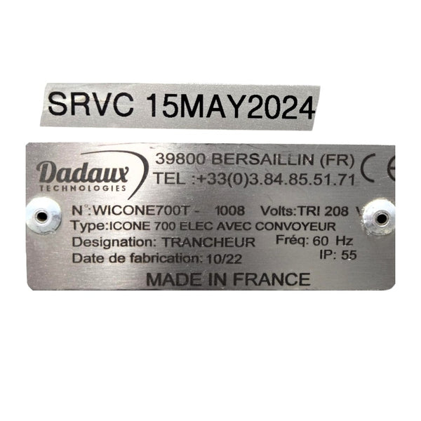 Dadaux  ICONE700-CONV-BAND Meat Slicer