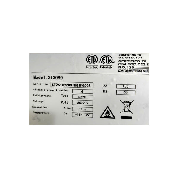 Chef ST3080 Freezer - 3 Door