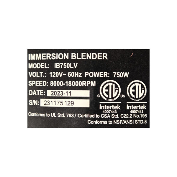 Turbo-Range IB750LV Immersion Blender