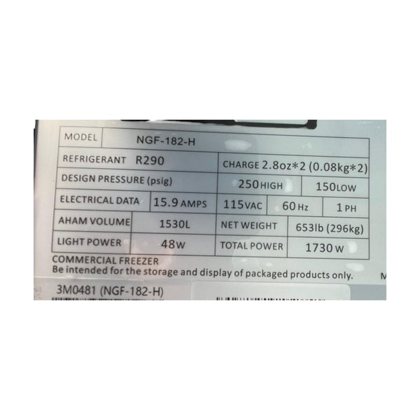 New Air NGF-182-H Freezer Merchandiser