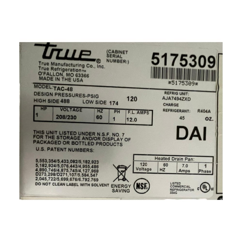 TRUE TAC-48 Open Air Merchandiser