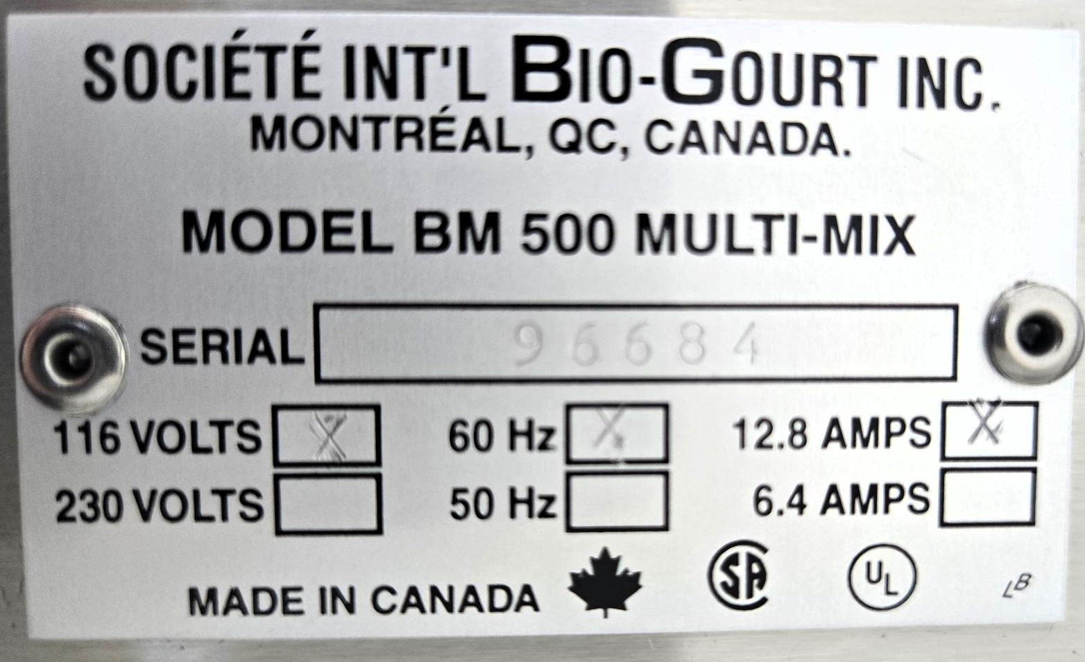 Bio Gourt BM-500 MULTI-MIX Frozen Yogurt Blender