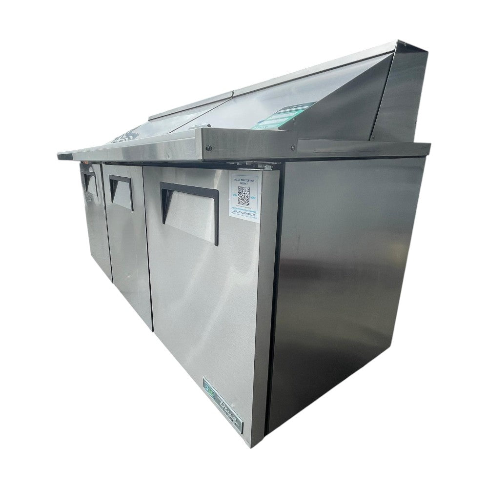 TRUE TSSU-72-30M-B-ST-HC Mega Top Refrigerator Sandwich Prep Table