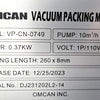 Omcan VP-CN-0749 Food Packaging Machine