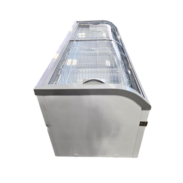 Coolasonic XS-700YX Curved Glass Top Display Ice Cream Freezer - 79 Inch
