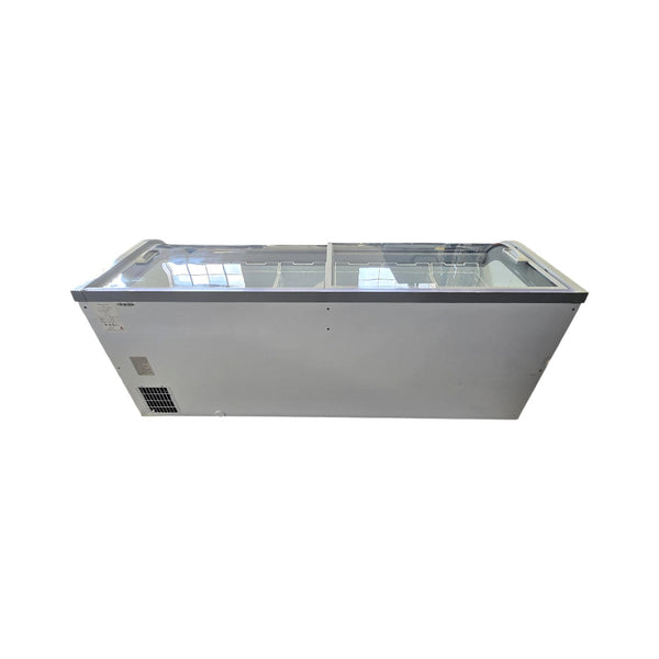 Coolasonic XS-700YX Curved Glass Top Display Ice Cream Freezer - 79 Inch