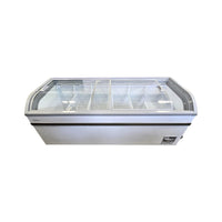 Coolasonic XS-700YX Curved Glass Top Display Ice Cream Freezer - 79 Inch