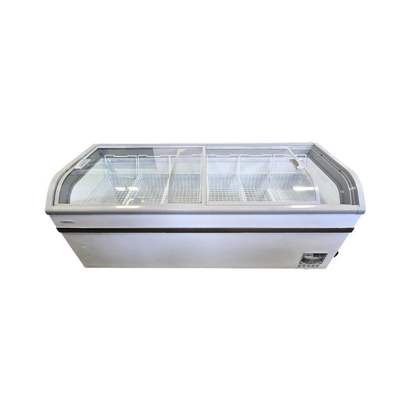 Coolasonic XS-700YX Curved Glass Top Display Ice Cream Freezer - 79 Inch