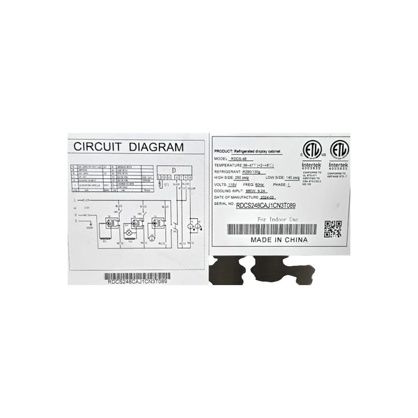 Atosa RDCS-48 Display Cabinets/Bar