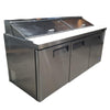 Atosa MSF8304GR Refrigerated Megatop Prep Table - 3 Solid Doors - 72 Inch