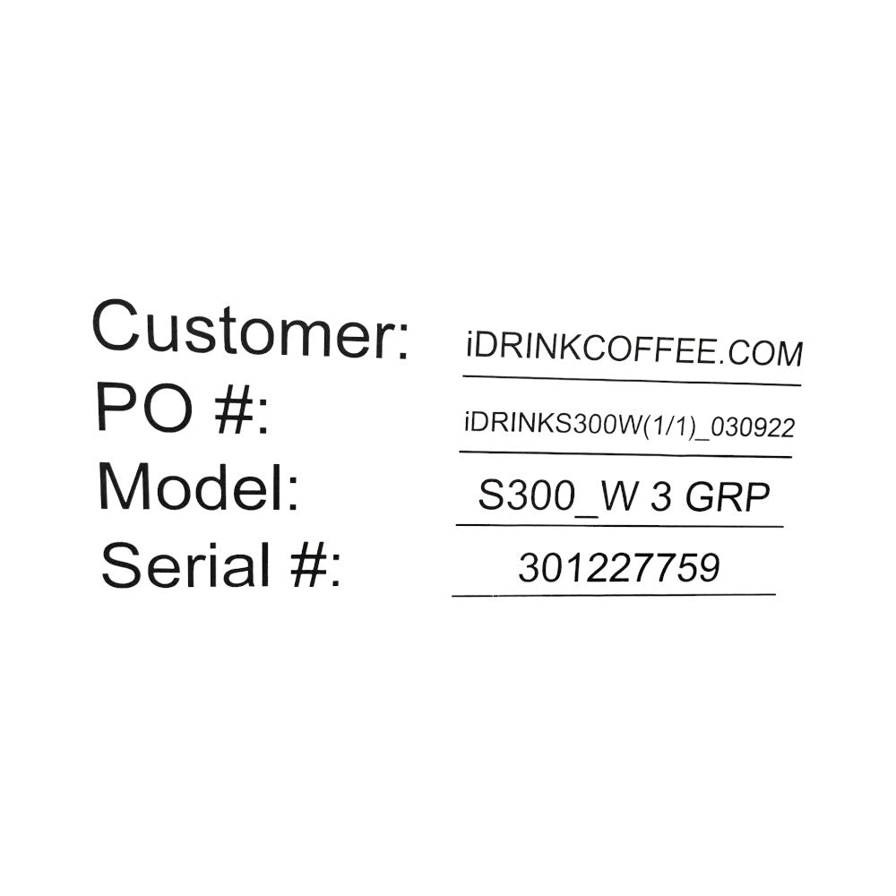 Synesso S300_W 3-Group Espresso Machine - NEVER USED
