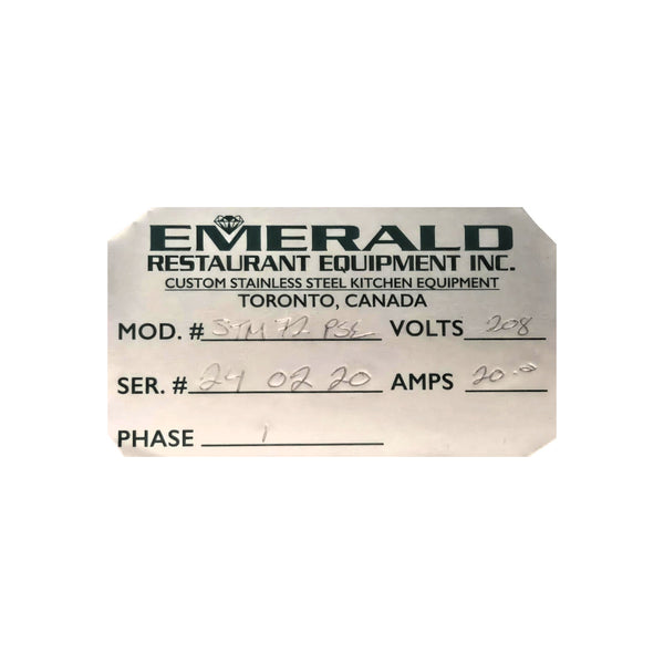 Emerald STM72PSE Electric Single Tank Steam Table - 5-Pan - 72 Inch