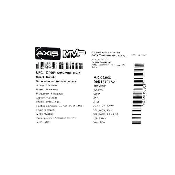 Axis AX-CL06D Combi Oven - Full Size - 6 Pan