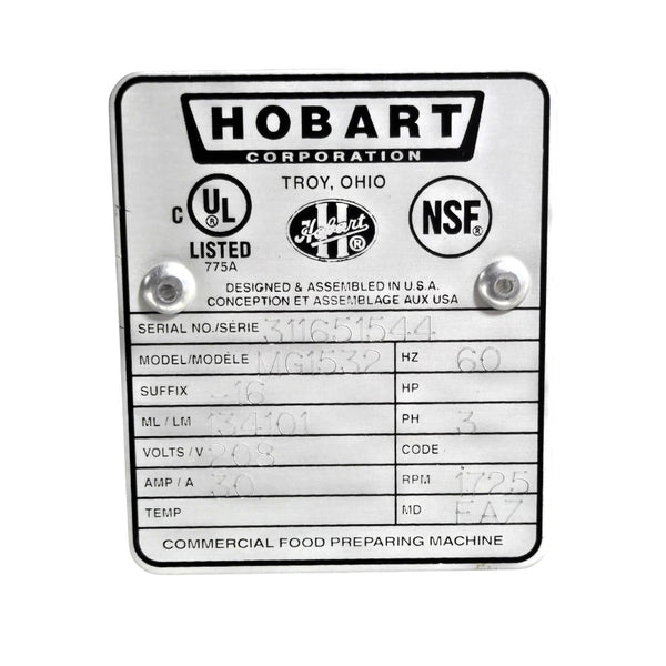 Hobart MG1532-16 Meat Grinder
