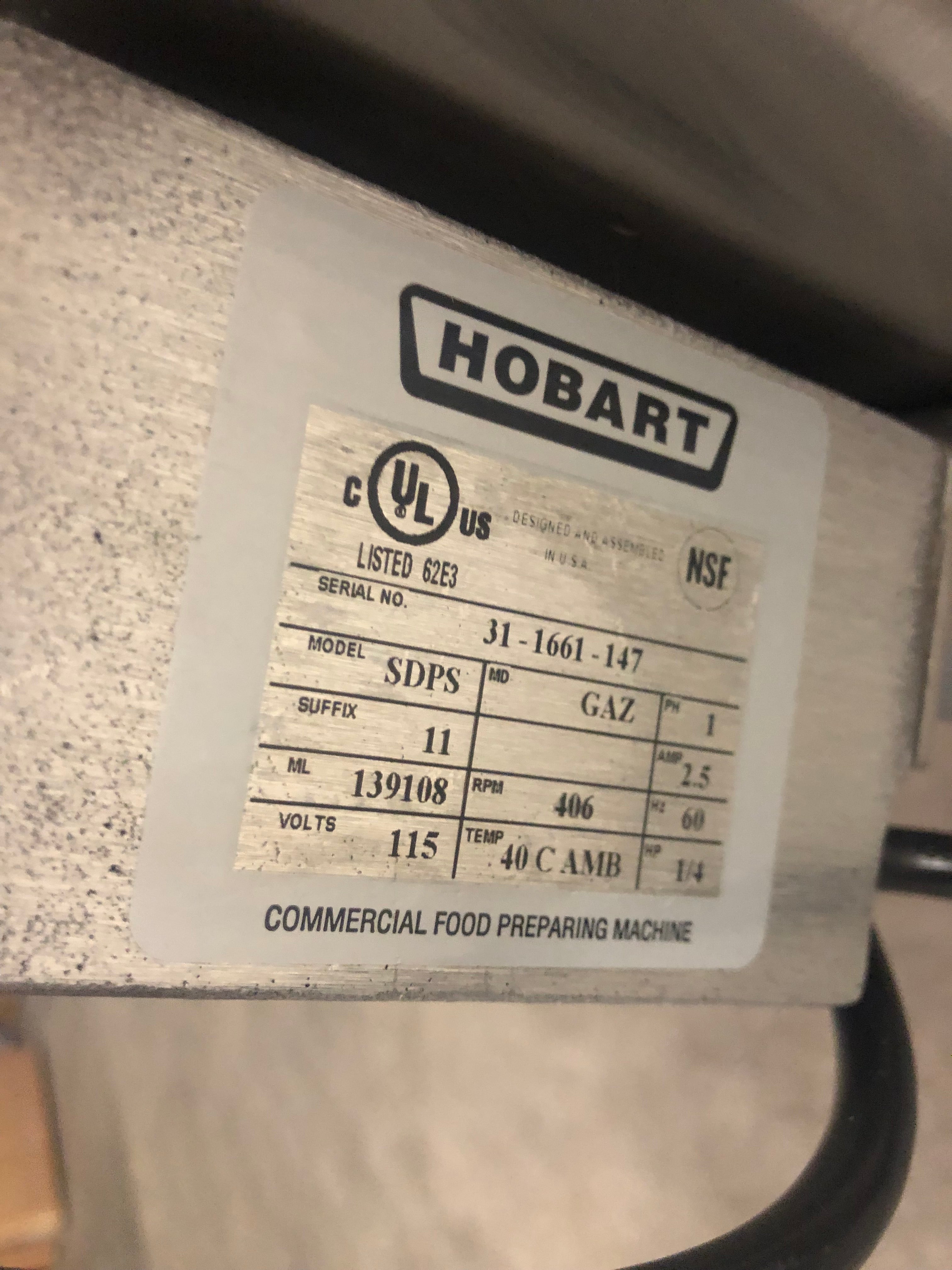 Hobart SDPS-11 Electric Salad Spinner