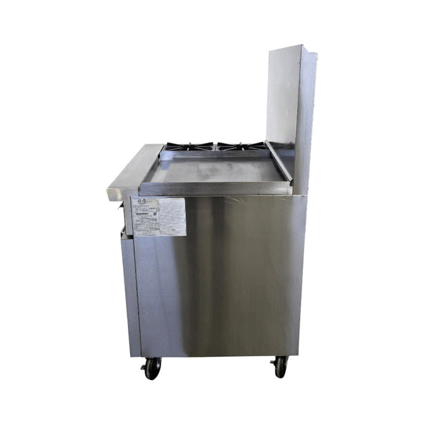 Atosa AGR-2B-24GR Propane Range - Two Open Burners - 24 Inch Griddle - 36 Inch