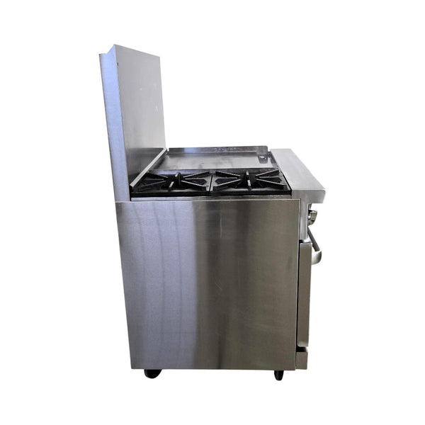 Atosa AGR-2B-24GR Propane Range - Two Open Burners - 24 Inch Griddle - 36 Inch