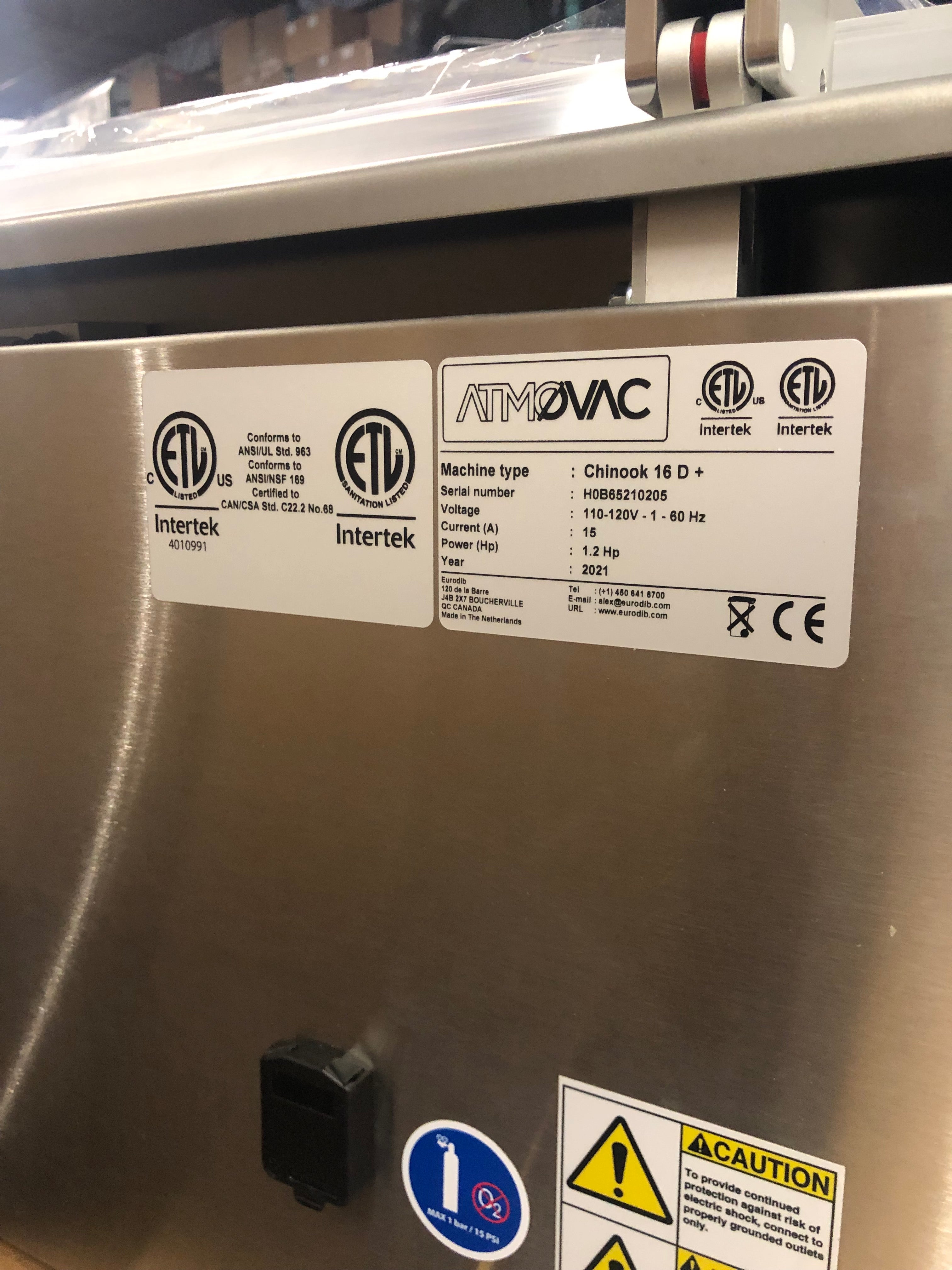 Atmovac Chinook 16D Plus Premium Chamber Vac Machine