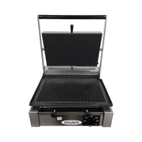 Omcan 11377 Ribbed Panini Grill - 10 x 14