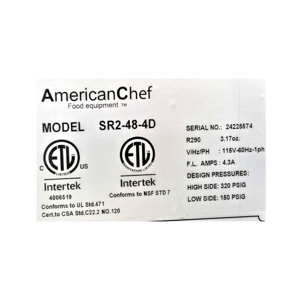 AmericanChef SR2-48-4D Mega Top Prep Table