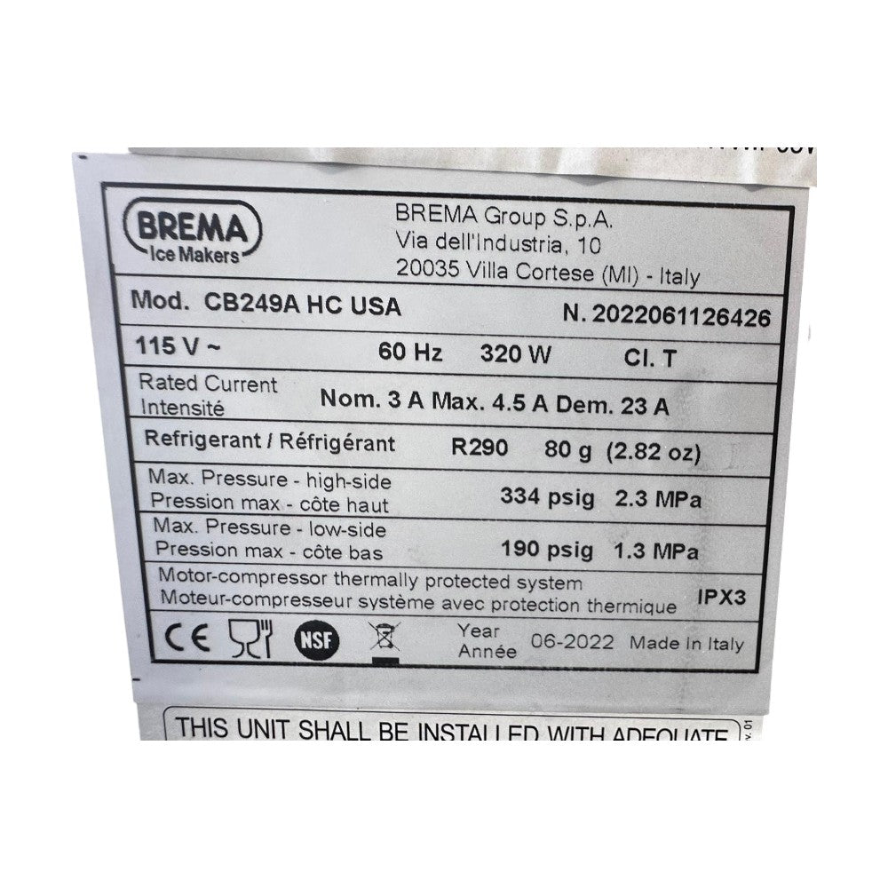 Brema CB249A HC Ice Machine