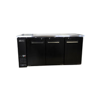 EFI CBBDR3-72CC Back Bar Cooler - 3 Solid Door - 72 Inch