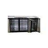 EFI CBBDR3-72CC Back Bar Cooler - 3 Solid Door - 72 Inch