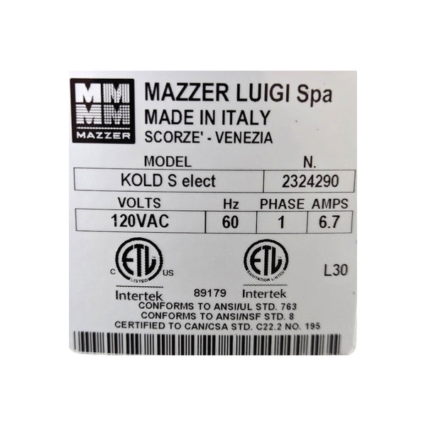 Mazzer Kold S elect Espresso Grinder - Never Used