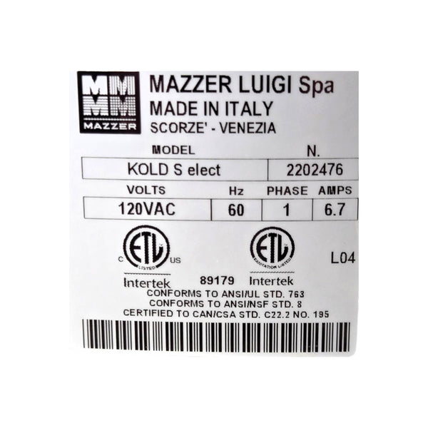 Mazzer Kold S elect Espresso Grinder - Never Used