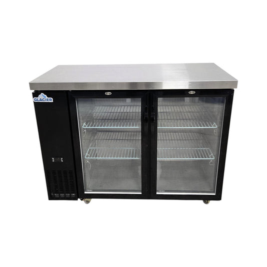 Glacier GBB-49GSD Back Bar Cooler - 2 Glass Door - 49 Inch