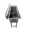 Metal304 S3C151512-316  3 Well Sink - 15 Inch