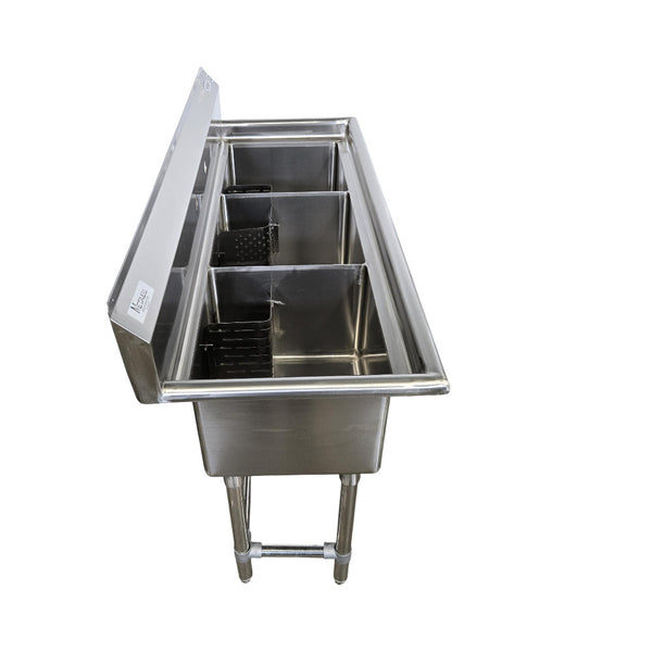 Metal304 S3C151512-316  3 Well Sink - 15 Inch