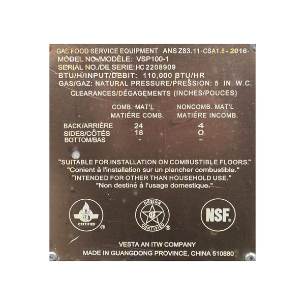 Vulcan VSP100-1 Stock Pot Range - Nat Gas