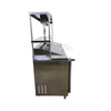 Celcold CMT7230 Megatop Refrigerated Prep Table - 3 Solid Door with Double Overshelf and Heat Lamp - 72 Inch
