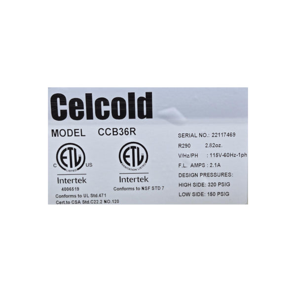 CELCO CCB36R Refrigerated Chef Base - 2 Solid Drawers - 48 Inch