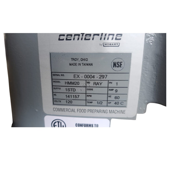 Hobart Centerline HMM20-1STD Planetary Mixer - 20 Qt