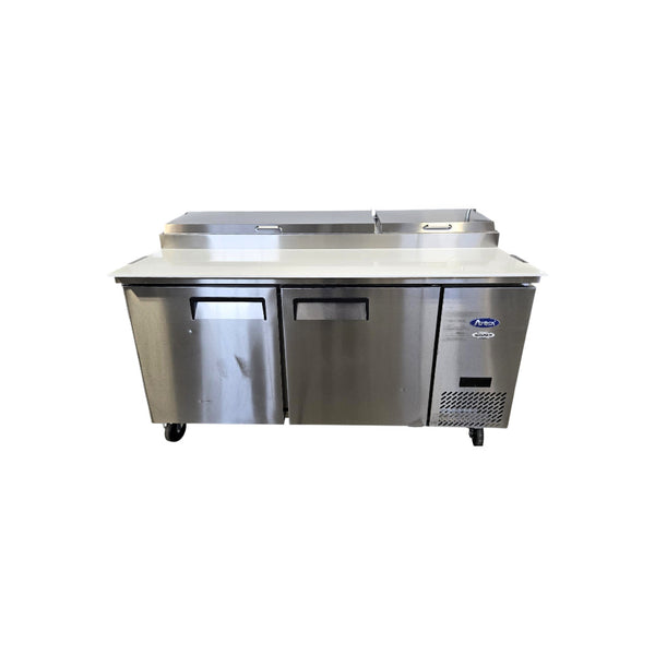 Atosa MPF8202GR Refrigerated Prep Table - 2 Solid Door - 67 Inch